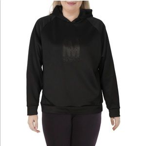NWT Nicole Miller Sport Women’s Scuba Activewear Black Pullover Hoodie Large
